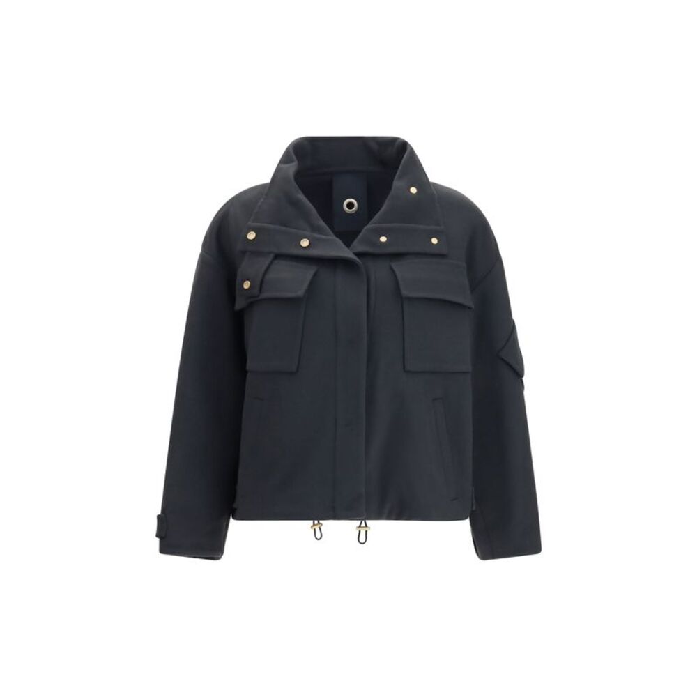 Giorgio Armani Women Coat Caban In Double Cashmere Blouson With High Collar